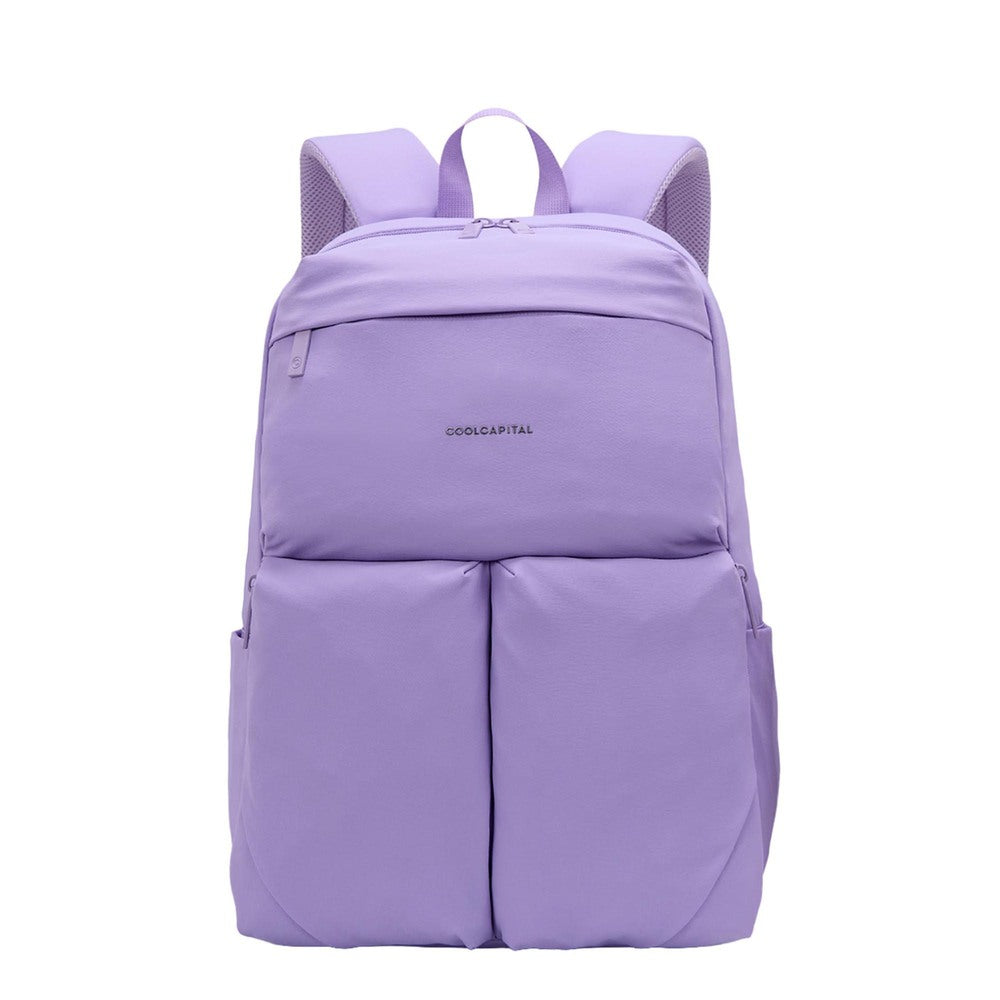 MOCHILA SEOUL Laptop 15” Cool Capital + TERMO 710 ml Combo Morado