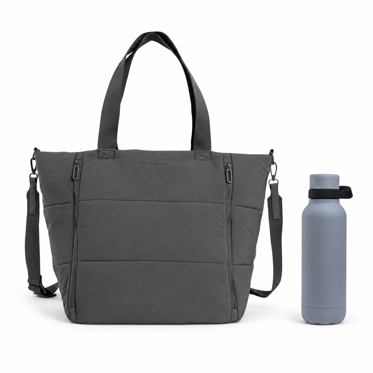 Combo Tote Bag Onna Laptop 15" + Termo Sora Cool Capital Gris