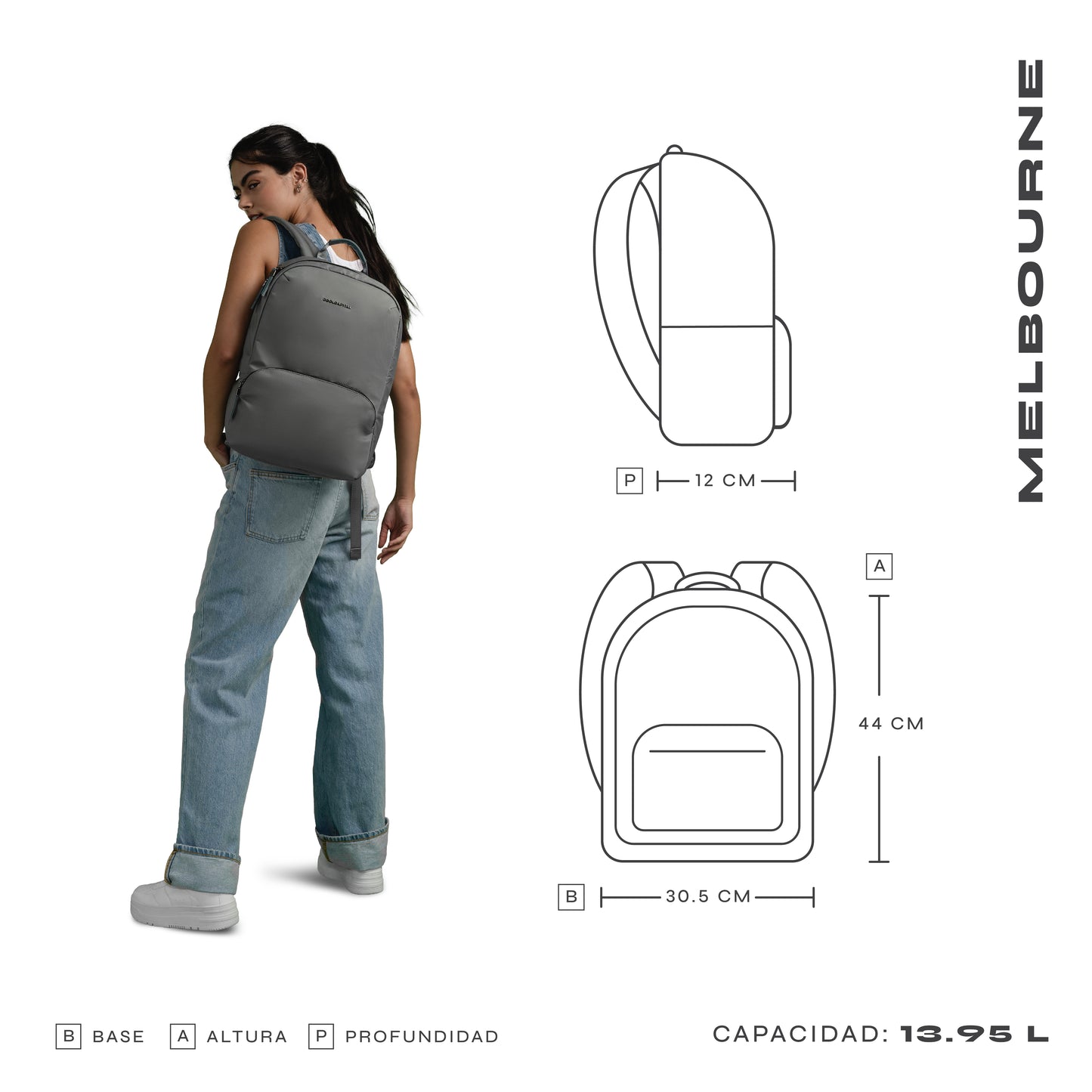 MOCHILA MELBOURNE Laptop 15.6" Cool Capital Verde