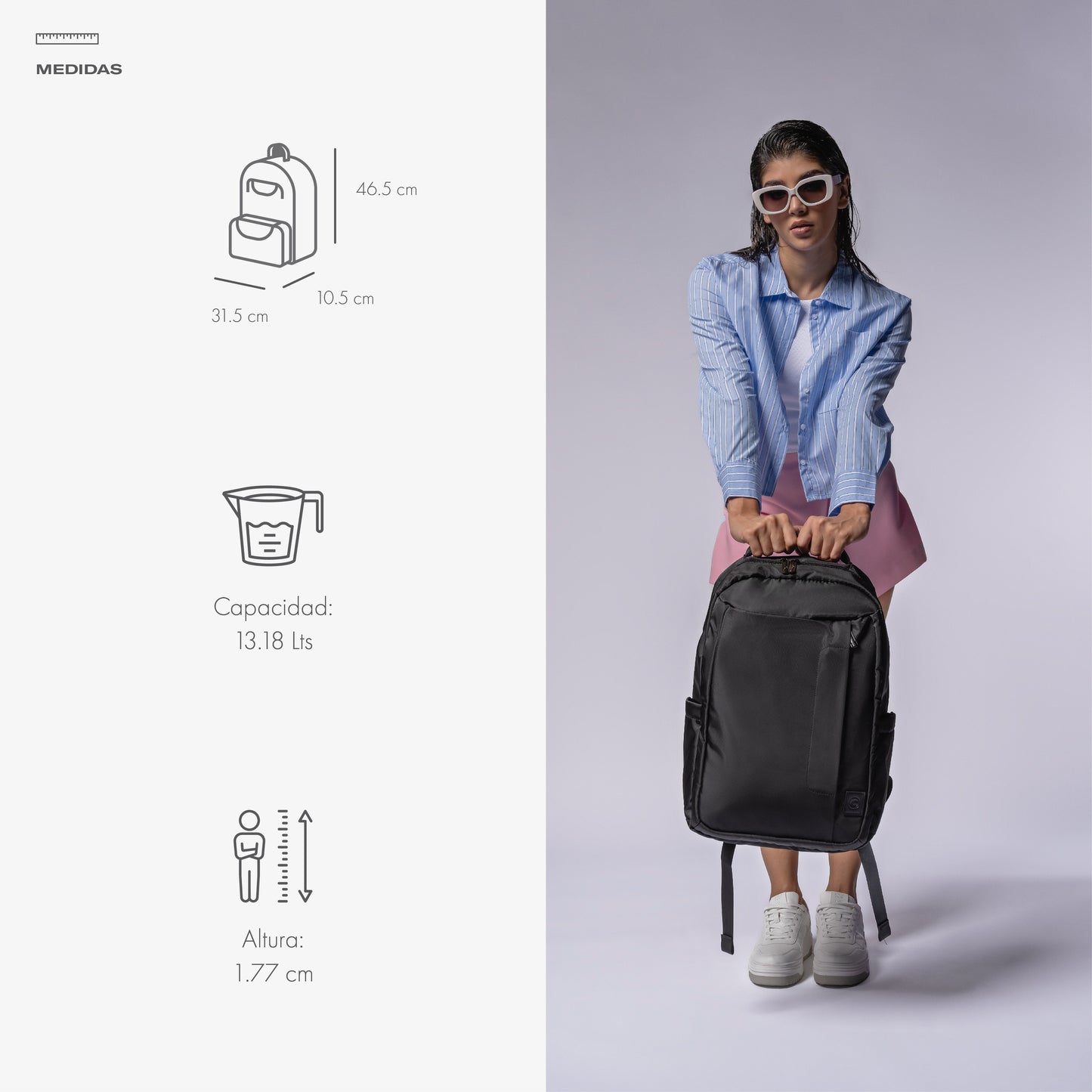 MOCHILA YUBA Laptop 15.6" Cool Capital Coral