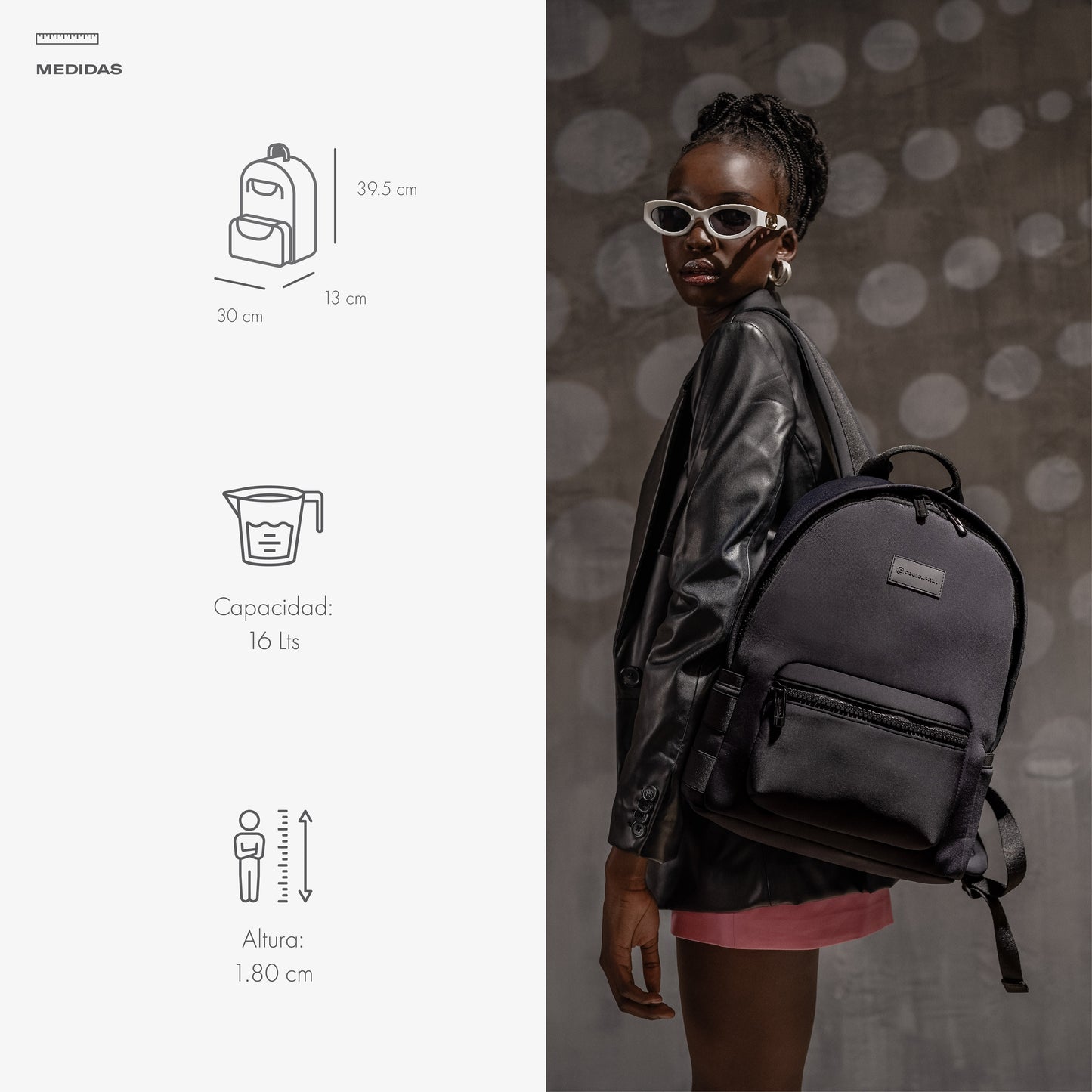 MOCHILA SLAY Laptop 14" Cool Capital Negro